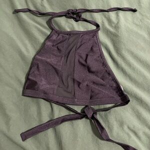 Sparkle Black Halter Crop Top